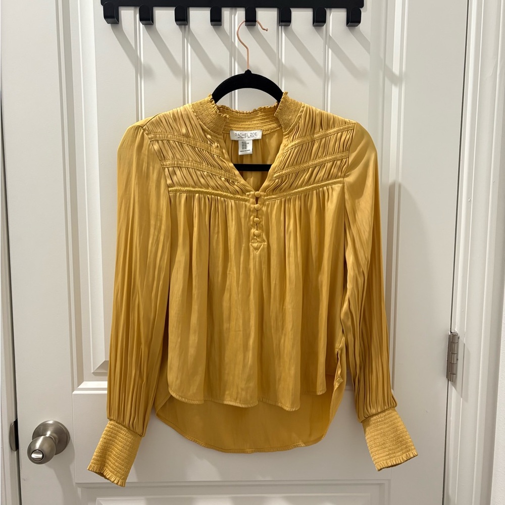 Rachel Zoe Silky Pleated Blouse